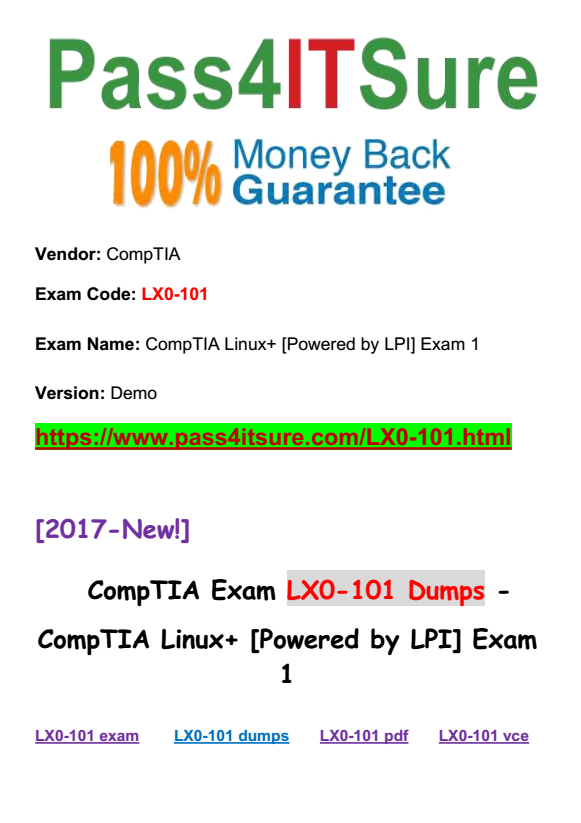 LX0-101 dumps