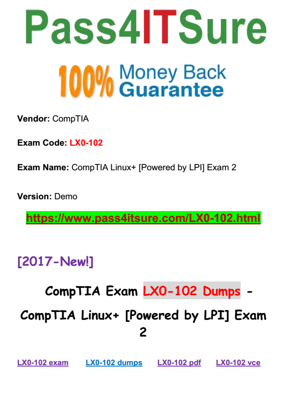 LX0-102 dumps