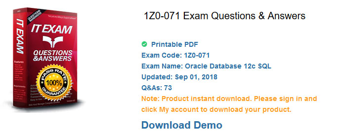 1z0-071 exam question