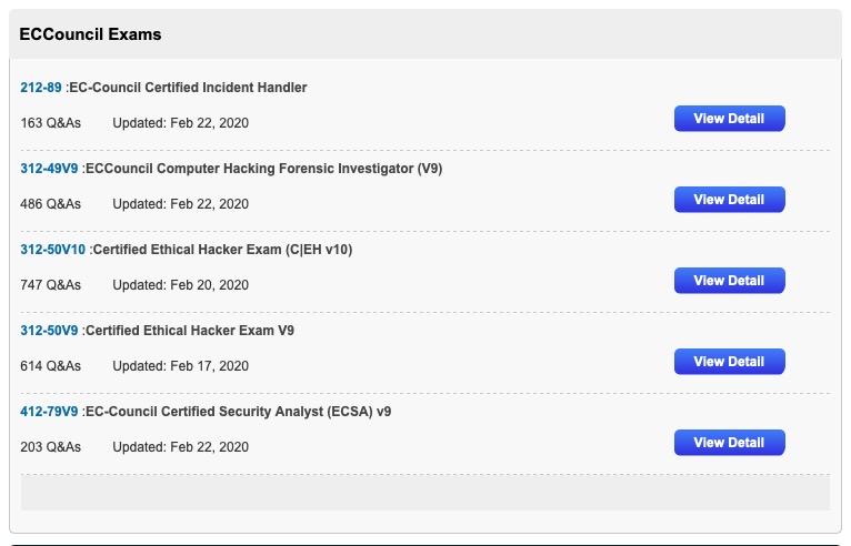 ECCouncil Exams Related